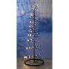 HI Haushalt International HI - Albero di Natale 120 cm, in metallo, 100 LED bianco caldo