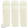 Hyoola Ceri Votivi in Cera Vegetale - Durata 7 Giorni, Pacco da 6-18 Cm - Candele Votive a Colonna in Vasetto per Uso Religioso, Commemorativo, Decorazione di Feste, Veglie ed Emergenze