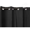 Home Tresor - Tenda Soggiorno 140x290 cm. Tendone Moderno Semi Oscurante per Interni Finestra Salotto Cameretta in Tinta Unita (Nero, 2)