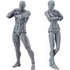 Naisicatar Disegno manichino, disegno figure modello 2pcs da 5,91 pollici Action Figura femminile Figura posabile disegno Modello di pittura per il corpo per artisti