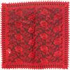 EUROSTYLE Art. Felce in Pizzo Sangallo Ricamato Macrame Floreale Striscia Runner centrotavola centrino copritavolo tovaglia (Centrotavola Quadrato 85x85cm, Rosso)