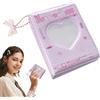 Wpsagek Album raccoglitore per tesserini fotografici, raccoglitore per tesserini, Buste portafoto con cuore cavo 40 tasche, Raccoglitore fotografico alla moda resistente all'acqua per