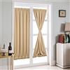 A.Monamour Tenda Corta per Finestra Piccola Beige - 2 Pannelli per Porta Francese, Cucina, Bistrot, Caffè - Mezza Tenda Mantovana a Vetro e Pannello