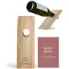 Livlig53 LIVLIG - Portabottiglie in legno, magico, con etichetta personalizzata, idea regalo, motivo: Merry Merry Christmas