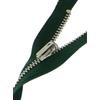 Erlif - Cerniere reversibili in metallo - Argento 5mm divisibili per giacche (verde scuro, 70cm)