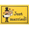 DankeDir! Just Married - Targa 30 x 20 cm - Decorazione per matrimonio JGA Photo Box Decorazione per feste - Idea regalo per matrimonio matrimonio coppia di sposi