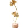 AINIUNIU Decorazione Metallo con Foglie Ginkgo, Semplici Ornamenti Artistici, Adatte per Camera da Letto, Soggiorno, Ufficio, Decorazione Moderna, Accessori per Libreria di Legno Tavolo da Pranzo