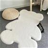 TITA-DONG Tappeto a Forma di Orso, Morbido e Soffice, Simpatico Tappeto in Pelliccia Sintetica per la Cameretta dei Bambini, a Pelo Lungo