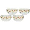 THUN, Set di 4 Ciotole in Porcellana Decorata a Mano con Motivi Floreali, Linea Happy Country, 20 cm