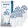 Wessper Cartucce Filtranti per l'acqua Dura Compatibile con BRITA Classic, Dafi Classic, Dafi Atria, Aquaphor Standard - Confezione da 6