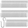 GVPOELR Ganci per Tende a Forma di S, 80 Pezzi Gancio per Tende Metallo, Ganci per Tende da Appendere, Ganci per Tenda da Bagno, Gancio per Tende Metallo lunghi 40 mm, Usati per Tende e Tende