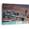 ARTTOR Moderno Quadro su Tela 70x50 cm Stampe da Parete Architettura Città - 0218 | Ponte Grattacieli Quadro Decorativo Piccolo 1 pezzo Soggiorno Camera da Letto Arte da Parete Decorazione da Parete ARTTOR