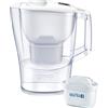 Brita Aluna Caraffa Filtrante con 1 Filtro Maxtra+ Incluso, Bianco, 2.4 Litri, Basic