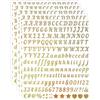 Nymora 5 Fogli Mestiere Lettera Adesivo, 1000 Pz Glitter Script Alfabeto A-Z Vinile Autoadesivo per Geschenkverpackungen, Carte Partito, Hochzeitseinladungen, Scrapbook, Journal, fai da te Home Decor (Oro)