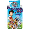 BrandMac Paw Patrol Copripiumino Singolo 140x200 + Federa 65x65 100% Cotone Regalo | Set lenzuola reversibile | Cotone naturale traspirante | Nickelodeon ufficiale | Bambini | Regalo | Lavabile in lavatrice