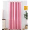 Odot Colore Solido Tende Oscuranti per Porta Interna, Tende con Occhielli per Porta Tenda Porta Isolamento Termico Tenda Divisore per Stanza per Cucina Armadio Portico (120x180cm,Rosa)