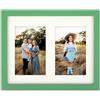 AVEAX Cornice portafoto doppia da 10 x 15 cm, 20 x 25 cm, colore verde