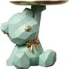 YogAes Statua Geometrica dell'Orso con Vassoio, Portachiavi dal Design Sofisticato, Svuotatasche con Stile per l'Ingresso, Ciotola per Chiavi con Figurina dell'Orso, Scultura Decorativa Portaoggetti ( Colore