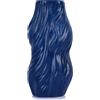 QIANLING Vaso in ceramica per la decorazione della casa - Vasi per soggiorno, decorazione da tavolo e centrotavola - Ideale per erba della pampa, fiori - Accenti decorativi moderni per cucina e bagno (Blu)