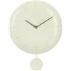 Decor Space Orologio da parete Jair con pendolo in metallo Ø 30x6x39,5 h cm a batteria (avorio)