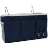 croselyu 3 griglie casa multifunzionale comodino appeso borsa college dormitorio comodino cesto appeso letto ordinamento borsa portaoggetti riviste libri, 1 pezzo (blu)