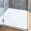 Tatkraft Shell Tappetino Doccia Antiscivolo, 48x48cm, Made in Italy, Bianco