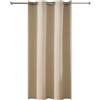 MilyaDE Tende Oscuranti con Occhielli - Per Soggiorno, Camera da Letto - Alta Precisione - Poliestere - 140 x 210 cm (L x A) - Beige
