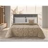 Clara Home Milano Trapunta Invernale Matrimoniale in Raso Jacquard,Panna Tortora e Grigio, 260x270 cm, con Cuscino Arredo Coordinato (Tortora)