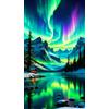 ARTGOTO Diamond Painting Quadrati Adulti Grandi Dimensioni Kit Completo,40x70cm Pittura Diamante Adulti Paesaggi Aurora Boreale B,Fornito con Diamond Painting Quadrato Accessori per la Decorazione