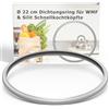 Ancable Guarnizione di ricambio per WMF, 22 cm, guarnizione in silicone per WMF e Silit 3 l, 4,5 l, 6,5 l, 8,5 l, 8,5 l, 6068559990 6068559997