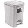 Stefanplast Pattumiera per Raccolta differenziata 20 LT Secchio per Spazzatura Elegance Colore Bianco