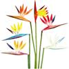 Rikyo Fiori artificiali in 6 colori, 6 pezzi, uccelli del paradiso, fiori permanenti da 58,4 cm, bouquet di fiori artificiali tropicali per ufficio, casa, feste, composizioni di piante in vaso,