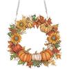 Bimkole Diamond Painting pendente Halloween, Zucche Pittura Con Diamanti 5d Da Appendere, Per La Decorazione Di Finestre E Porte Della Parete Della Casa Del Giardino 20x20 cm