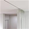 ENHEN Binario Tenda Soffitto system di Binari per Tende Incassati a Soffitto, Asta Invisibile del Binario Della Tenda Incorporata per Il Patio/la Baia/il Furgone/la Doccia, Lunghezza 1m-6m Opzionale(Size