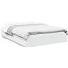 IKAYAA Letto Matrimoniale con Contenitore 160x200 Giroletto Matrimoniale Legno con Cassetti Struttura Letto Giroletto Moderno in Legno Multistrato-Bianco-160 x 200 cm