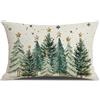 Oneshlee Federa per cuscino natalizia 30x50, Federe di Natale, Federe per cuscino natalizie in lino, Cuscini per esterni natalizi, Cuscini natalizi, Federe per cuscini invernali, Decorazione per camera da