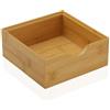 Generico Organizer in bambù per cucina e bagno, scatole portaoggetti modulari e impilabili, contenitori senza coperchio per armadi e scaffali (15,2 x 15,2 x 6,4)