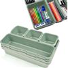 Optiwerk Organizzatore per cassetti e armadietti, verde pastello, per trucco e bagno, scatole da toilette