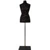 Generic LUSORIA Manichino, busto sartoriale femminile nero - fiori marroni/base nera (S 36/38), G98TG0O