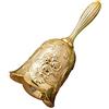 Belons Elegante campana a mano in lega di zinco, servizio chiamata, campanello da tavolo, campanello, reception (oro)
