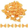 QUARKZMAN 80Pz Fiocchetti Arancioni 3.8x2.5cm Fiocchi Nastro Raso per Creazioni Regalo Fiocco Piccoli per Decorazioni all'Ingrosso Mini Fiocchetti Natalizi