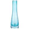 Upstore Vaso per fiori in vetro soffiato fatto a mano, trasparente, piccolo, decorativo, a stelo singolo, per centrotavola, matrimoni, feste, casa, decorazione da tavolo (blu)