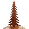 Rostikal Albero di Natale 50 cm - Decorazione da giardino in metallo su base 18 cm - Decorazione natalizia per giardino terrazza balcone - abete arrugginito resistente alle intemperie