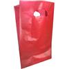 I COUNT CALCOLATRICI Shopper in plastica ROSSO con soffietto, manico a fagiolo (30x40+10-100pezzi)