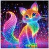 SHEGZHUC Pittura Diamante Gatto Multicolore Fluorescente 30x30cm Arcobaleno Ricamo Punto Croce Decorazione Regalo