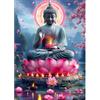 DAERLE Diamond Painting Buddha, Kit Completo di Pittura Diamante, Loto di Buddha, DIY pittura con diamanti Adulti, Diamantini Crystal Art, Decorazione per Casa e Pareti 30x40cm