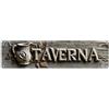 Nestemfo Taverna Sign with Ceramic Jug and Leaves Tin Sign Vintage Metal Sign - Targa in metallo vintage, per soggiorno, bar, casa, camera da letto, poster in metallo retrò, 10 x 40 cm