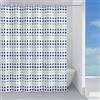 Gedy Tenda Doccia in Peva Texture Biglie, Materiale Ecologico Inodore Impermeabile, Dimensioni L 120 x H 200 cm 8 Anelli Inclusi, Tenda Vasca da Bagno che Non Aderisce al Corpo, Lavabile a Mano