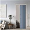 graneat Tenda magnetica oscurante con chiusura, divisorio pieghevole per bagno/camera/soggiorno, design a fisarmonica (Blu)