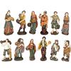 Generico Set 12 Pastori in Resina 20 cm Presepe Statuine COLORI CHIARI Personaggi Assortiti dipinte a Mano Mestieri Contadini Figure Diverse